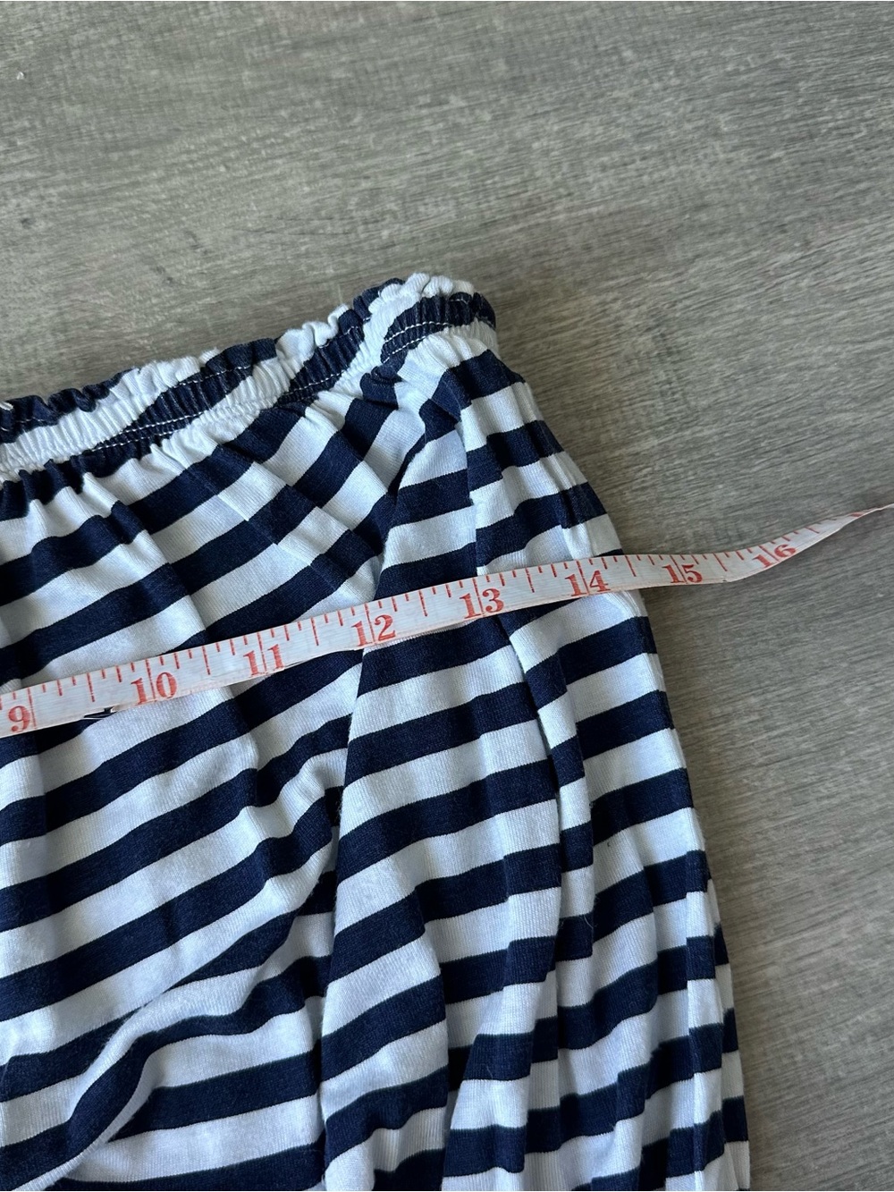 La vie en rose aqua Navy and White Striped Strapless Sundress / beach cover up - Picture 3 of 6